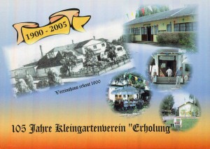 Postkarte anlässlich des 105-jährigen Jubiläums des KGV Erholung